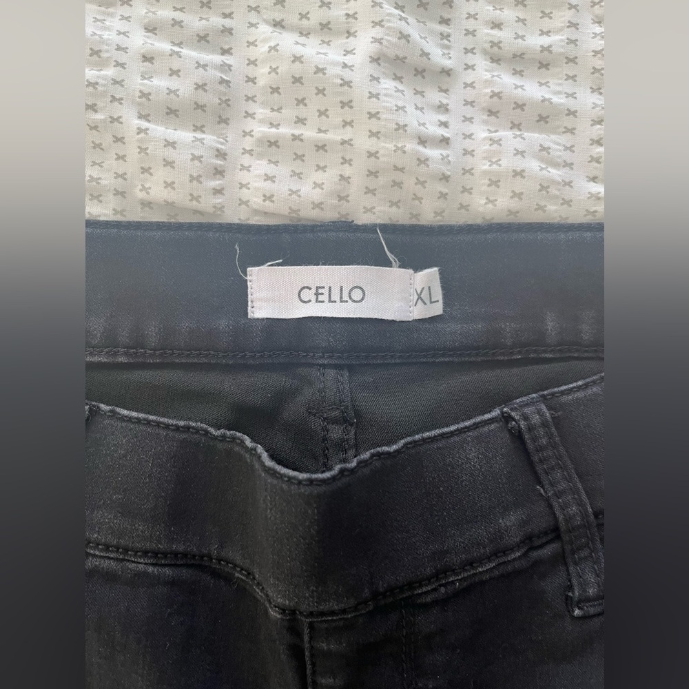 Cello black pull on jeggings